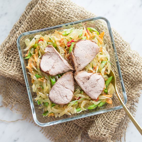 Thai Pomelo Salad with Baked Pork - Recipe photo by cookingwithnart