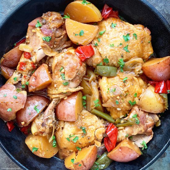 Honey Garlic Chicken & Potatoes - Recipe photo by FitSlowCookerQueen