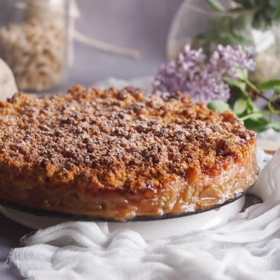 Rhubarb almond crumble - Recipe photo by Dzi