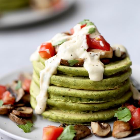 Falafel Chickpea Flour Pancakes! - Recipe photo by theconscientiouseater
