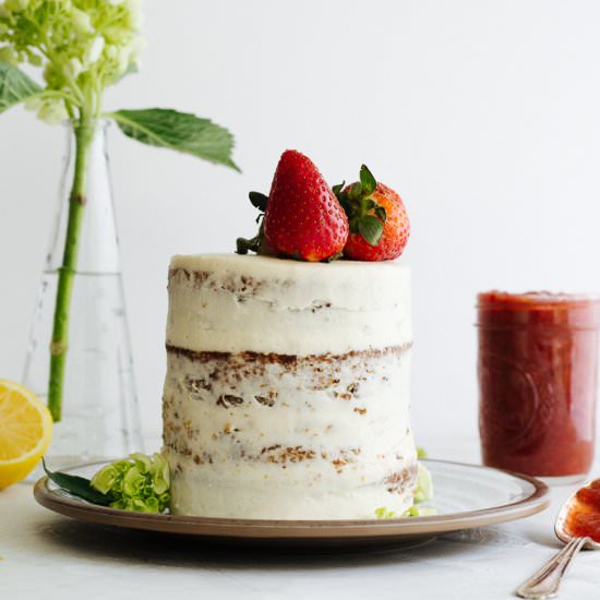 Vegan Lemon Cake w/ Jam Filling - Recipe photo by plantedpurpose