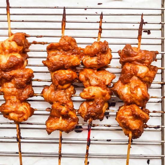 Chicken Satay Skewers Peanut Sauce - Recipe photo by Easy Chicken Recipes