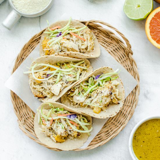 Mango Mojo Chicken Tacos - Recipe photo by SweetCayenne