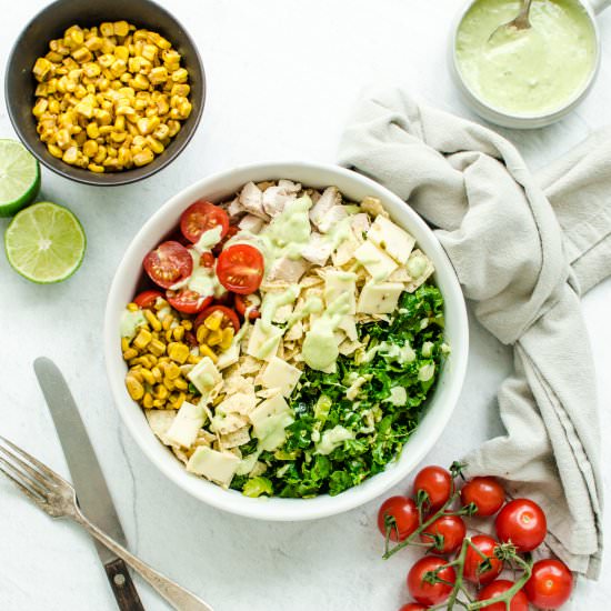 Chopped Mexican Kale Salad - Recipe photo by SweetCayenne