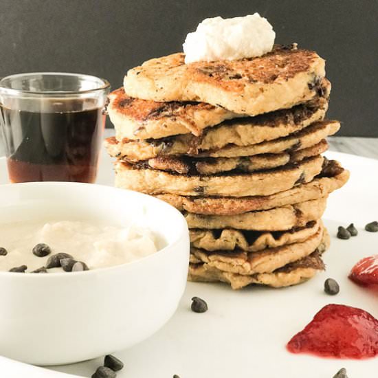 Silver Dollar Choco Chip Pancakes - Recipe photo by trafficlightcook