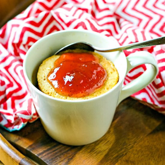Peanut Butter Jelly Mug Cake - Recipe photo by EverydayMaven