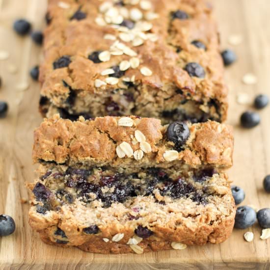 Blueberry Swirl Oat Bread - Recipe photo by milehighmitts