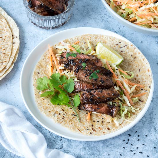 Korean Steak Tacos - Recipe photo by Your Ultimate Menu