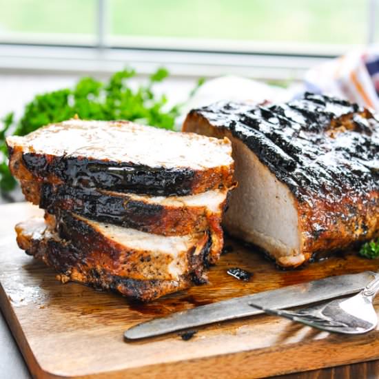 5 Ingredient Grilled Pork Loin - Recipe photo by The Seasoned Mom