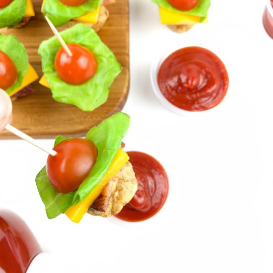 BITE SIZE CHICKEN BURGERS - Recipe photo by Stylish Cravings