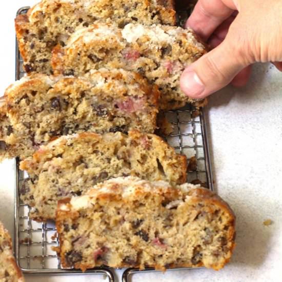 Rhubarb Nut Bread - Recipe photo by suebeehomemaker