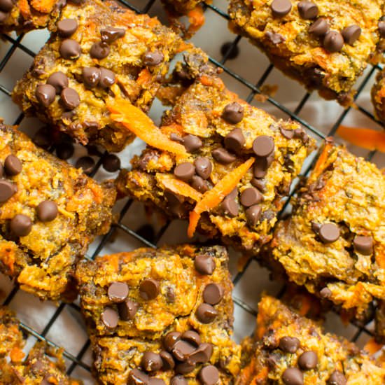 Peanut Butter Carrot Blondies - Recipe photo by Thenaturalnurturer