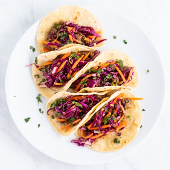 Low FODMAP Korean Tacos - Recipe photo by funwithoutfodmaps
