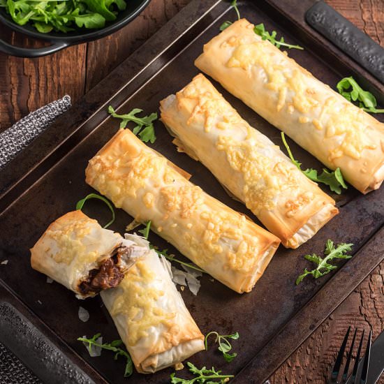 Steak and Cheese Filo Pies - Recipe photo by Your Ultimate Menu
