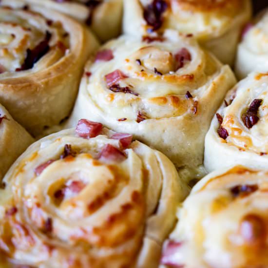 Bacon, Ham and Cheese Rolls - Recipe photo by darylskitchen