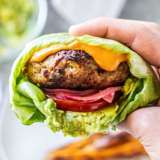 Healthy Grilled Turkey Burgers - Recipe photo by Mealswithmaggie