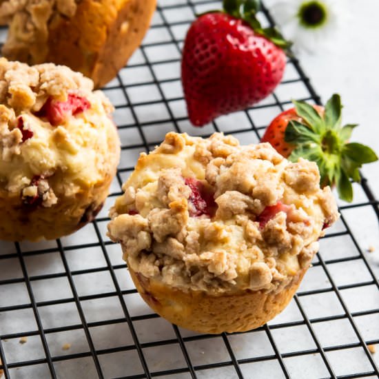 Strawberry Crumble Muffins - Recipe photo by lemons and zest