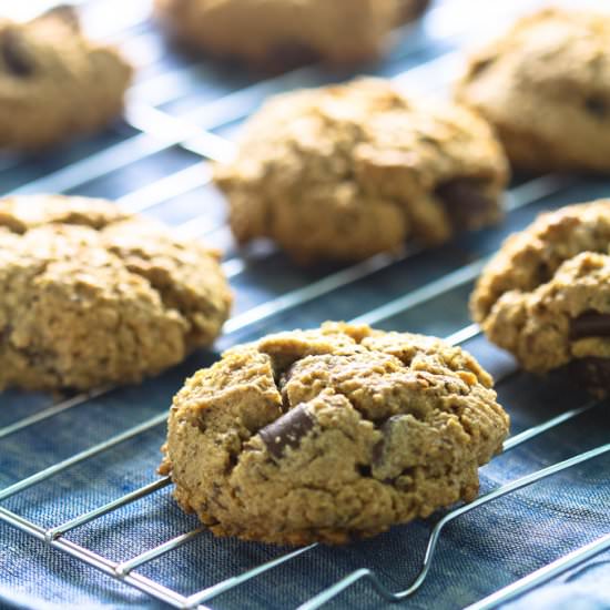 Flourless Chocolate Chip Cookies - Recipe photo by thisbakinglifeblog