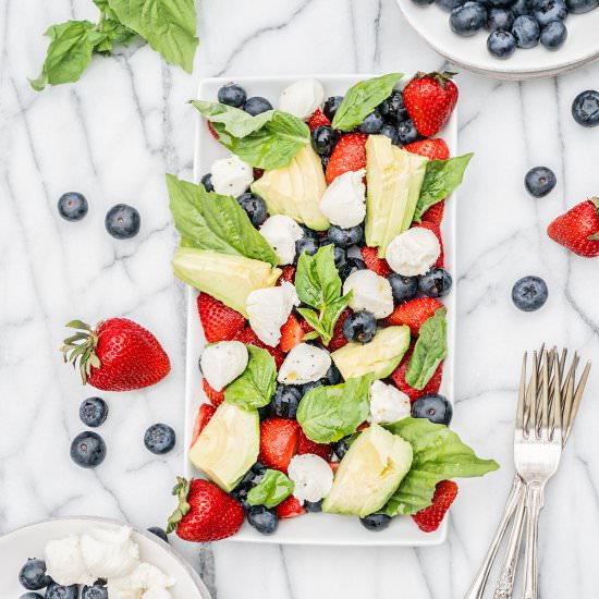 Strawberry Avocado Caprese Salad - Recipe photo by JenElizabethsJournals