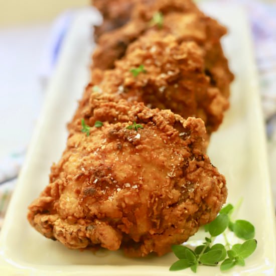 The Best Southern Fried Chicken - Recipe photo by Grits and Pinecones