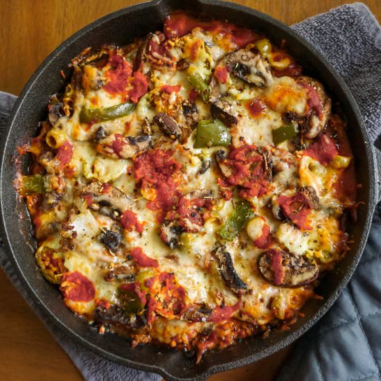 Keto Deep Dish Pizza Casserole - Recipe photo by lowcarbquick