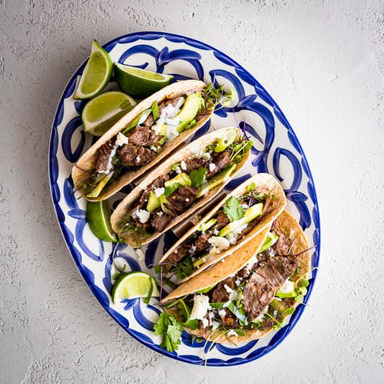 Skirt Steak Tacos Recipe - Recipe photo by Spoonabilities