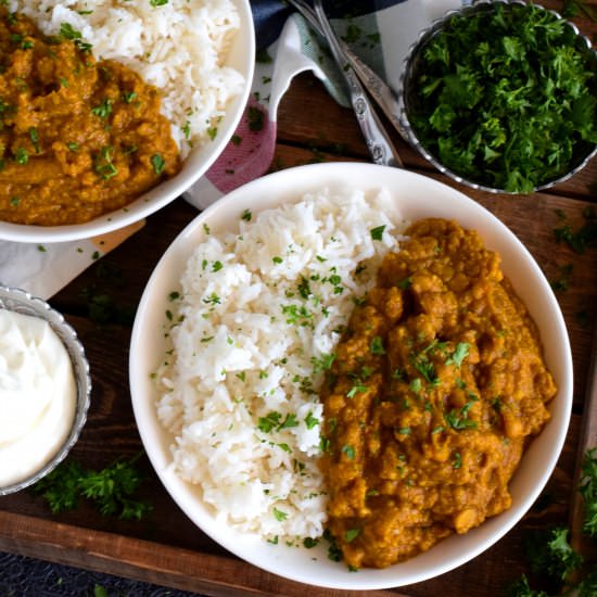 Yellow Split Pea Dal with Rice - Recipe photo by byronethomas
