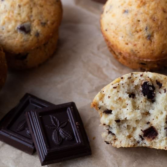 Chocolate chunk muffins - Recipe photo by mmblog
