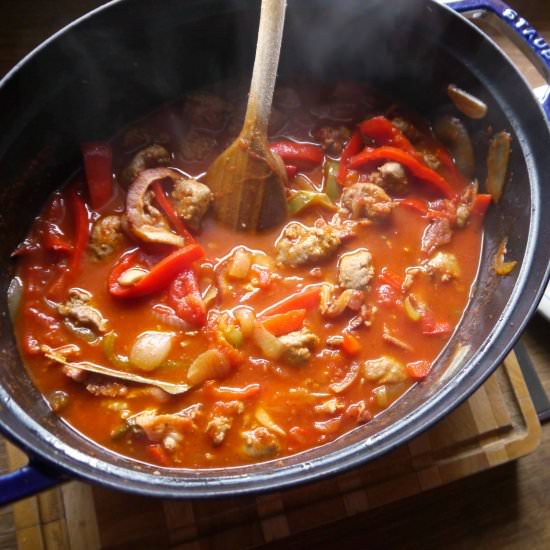 Hungarian Sausage Stew With Ale - Recipe photo by Rootsliving
