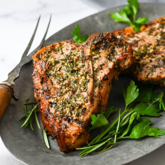 Grilled Veal Chops - Recipe photo by garlic and zest