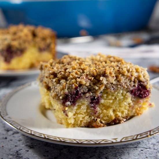 Pecan Blackberry Coffee Cake - Recipe photo by The Flour Handprint