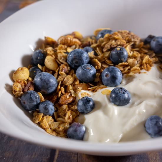 Cinnamon Nut Homemade Granola - Recipe photo by The Flour Handprint