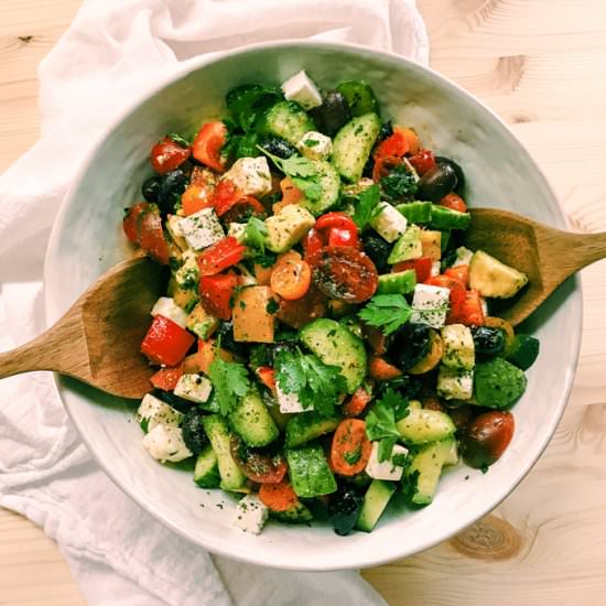 Crunchy Greek Salad - Recipe photo by whipandwander
