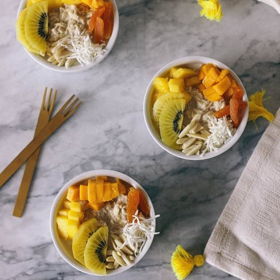 Tropical Fruit Overnight Oats Recipe - Recipe photo by Hannah Berry