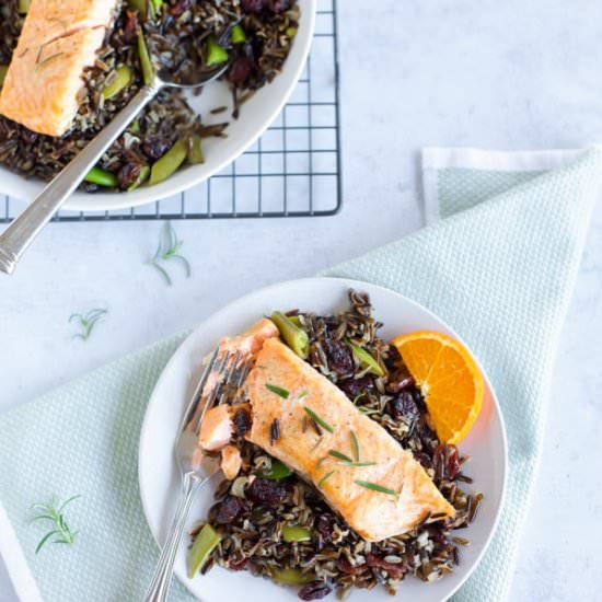 Baked Salmon with Black Rice - Recipe photo by Seasonal Cravings