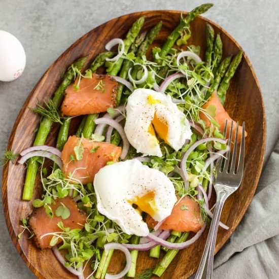 Roasted Asparagus with Poached Eggs - Recipe photo by Seasonal Cravings
