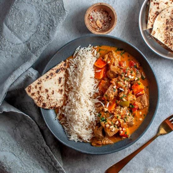 Slow Cooker Beef Korma Curry - Recipe photo by MySugarFreeKitchen