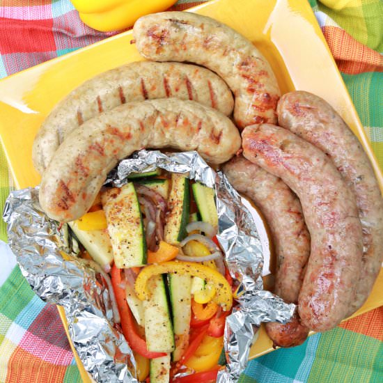 Grilled Sausage & Veggies - Recipe photo by The Nutrition Adventure