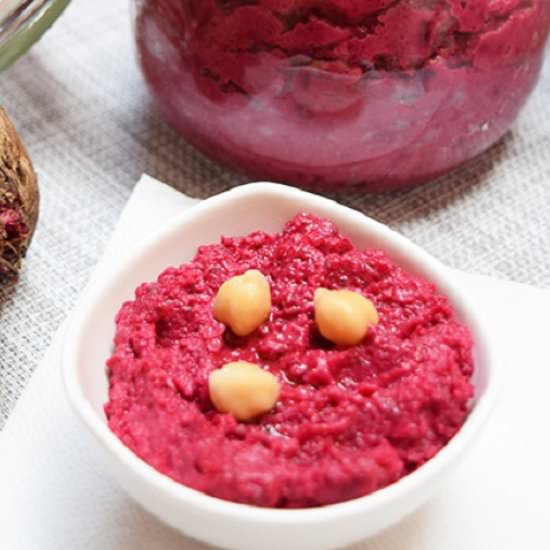 Roasted Beet Hummus - Recipe photo by ADkitchen