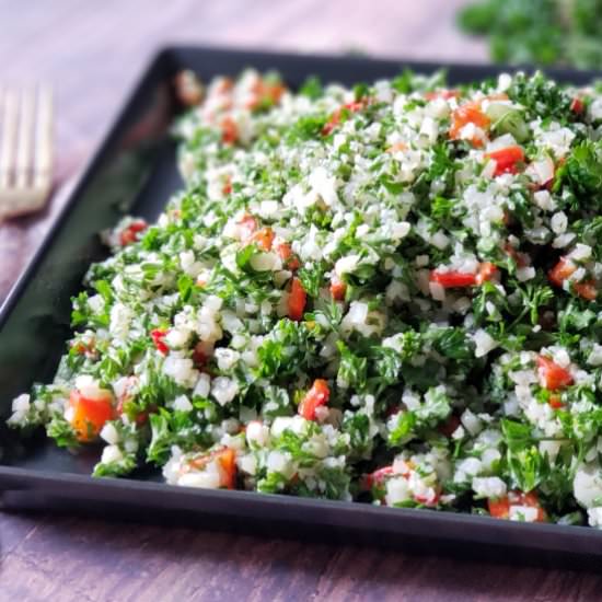 Cauliflower Tabbouleh (Tabouli) - Recipe photo by TasteAbounds