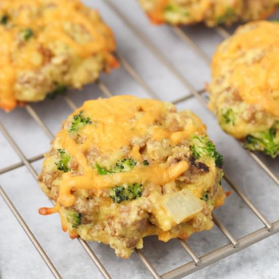 Turkey, Broccoli & Cheddar Biscuits - Recipe photo by spinach4breakfast