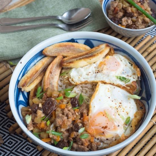 Pork Arroz A la Cubana - Recipe photo by Rivertenkitchen