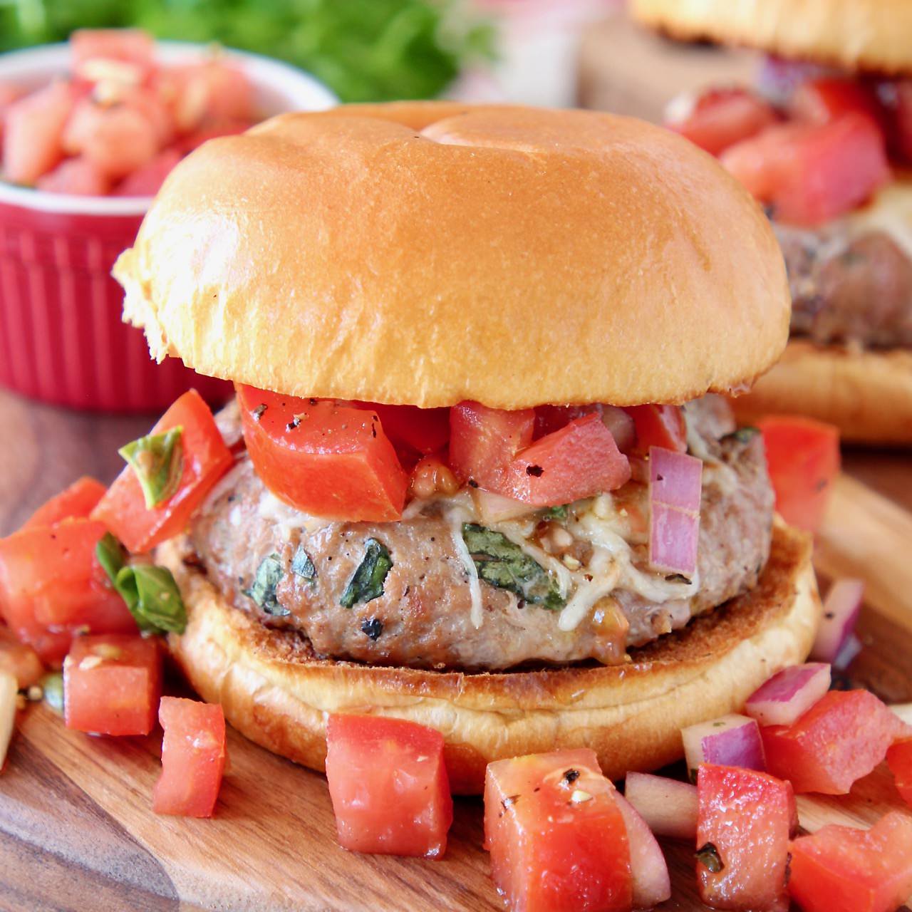 Bruschetta Turkey Burgers - Recipe photo by Whitney Bond