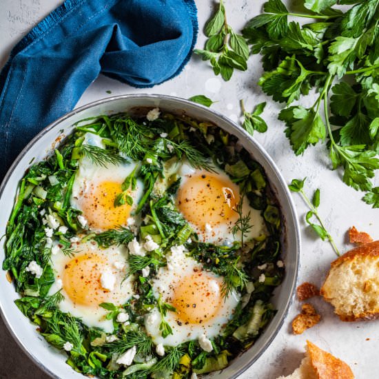 Green Shakshuka - Recipe photo by olive_and_mango