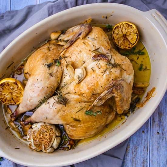 40 Clove Garlic Chicken - Recipe photo by theseasonaljunkie