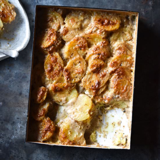 Cacio Pepe potato bake - Recipe photo by georgeats