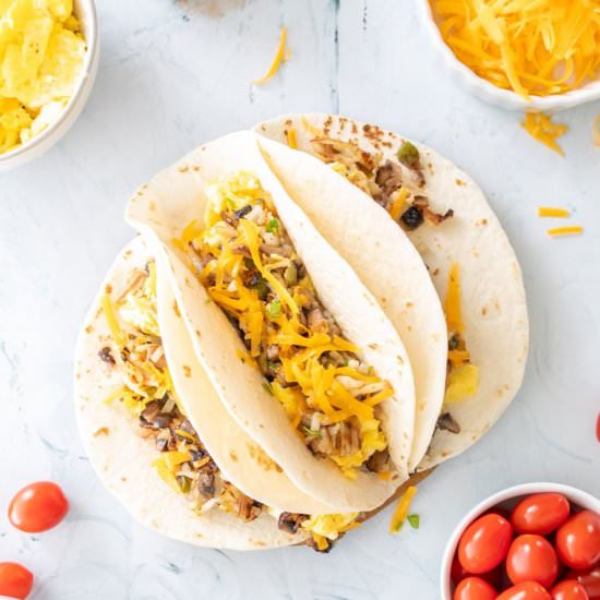 Healthy Breakfast Tacos - Recipe photo by Nourish Nutrition Co