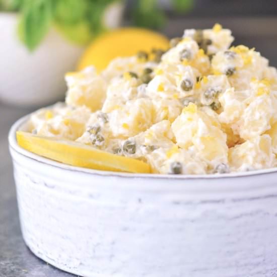 Lemon Piccata Potato Salad - Recipe photo by spabettie