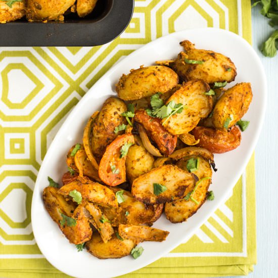 Easy Bombay potatoes - Recipe photo by Becca @ Easy Cheesy Vegetarian
