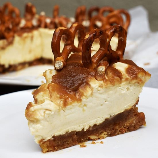 Salted Caramel Cheesecake - Recipe photo by lightscamerabake